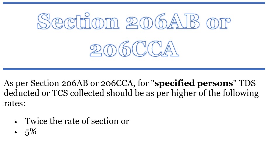 Section 206AB or 206CCA